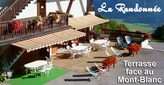 pension avec repas et terrasse face au Mont-Blanc